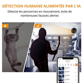 CAMÉRA DE SURVEILLANCE - Cue 2C Haute Résolution